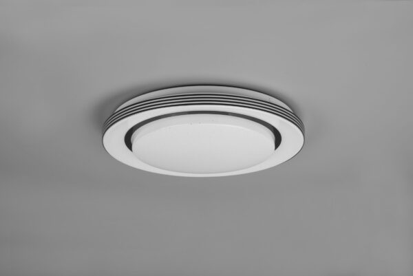 Φωτιστικό Οροφής Reality ATRIA  LED, 18W · 2000lm, 3000 – 6000K Μαύρο Ματ Πλαστικό, Τηλεχειριζόμενο Dimmable, Φωτάκι νύχτας, Λειτουργία μνήμης- R67041032