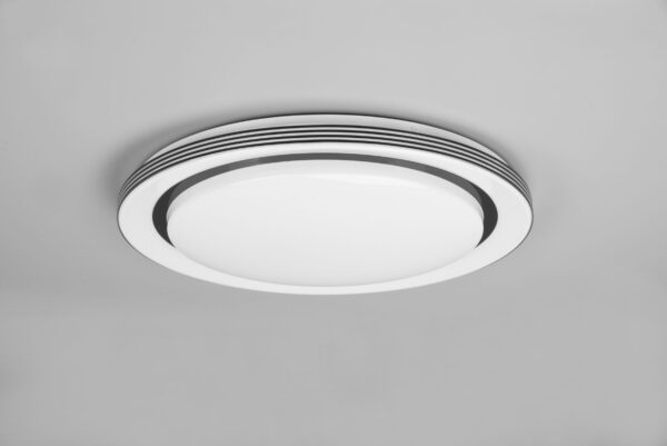   Φωτιστικό Οροφής Reality ATRIA  LED, 21W · 2500lm, 3000 – 6000K Μαύρο Ματ Πλαστικό, ενσωματωμένο ροοστάτη, λειτουργία μνήμης, τηλεχειριστήριο, φωτάκι νυκτός – R67041932