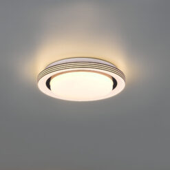 Φωτιστικό Οροφής Reality ATRIA LED, 10,5W · 1080lm, 3000 – 6000K Μαύρο Ματ Πλαστικό, Τηλεχειριζόμενο dimmable, Λειτουργία μνήμης, Φωτάκι νυκτός – R67042832