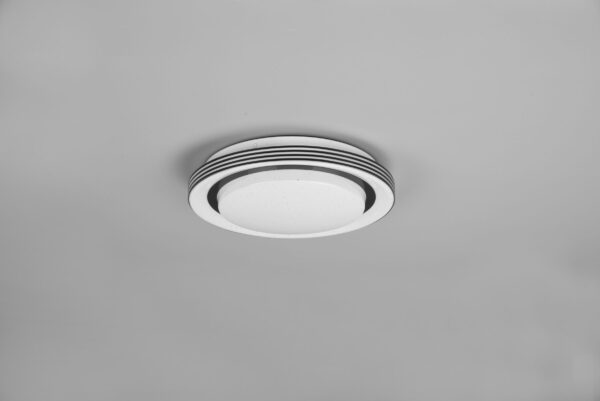 Φωτιστικό Οροφής Reality ATRIA  LED, 10,5W · 1080lm, 3000 – 6000K Μαύρο Ματ Πλαστικό, Τηλεχειριζόμενο dimmable, Λειτουργία μνήμης, Φωτάκι νυκτός  – R67042832