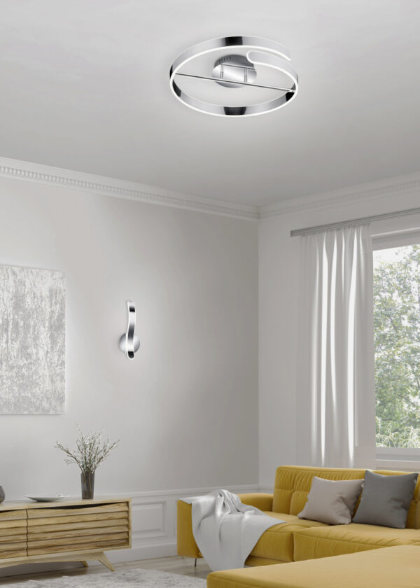 Φωτιστικό Οροφής Reality PARMA  LED, 37W · 4500lm, 4000K Χρώμιο Μεταλλικό, Step dimmable – R67071106