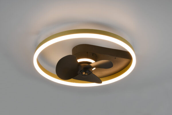 Ανεμιστήρας Reality BORGHOLM  LED, 30W · 3500lm, 2700 – 6500K Μαύρο Ματ Μεταλλικό, Τηλεχειριζόμενο Dimmable, Λειτουργία μνήμης, Φωτάκι νυκτός, 3 ταχύτητες, Xρονοδιακόπτη – R67083132 