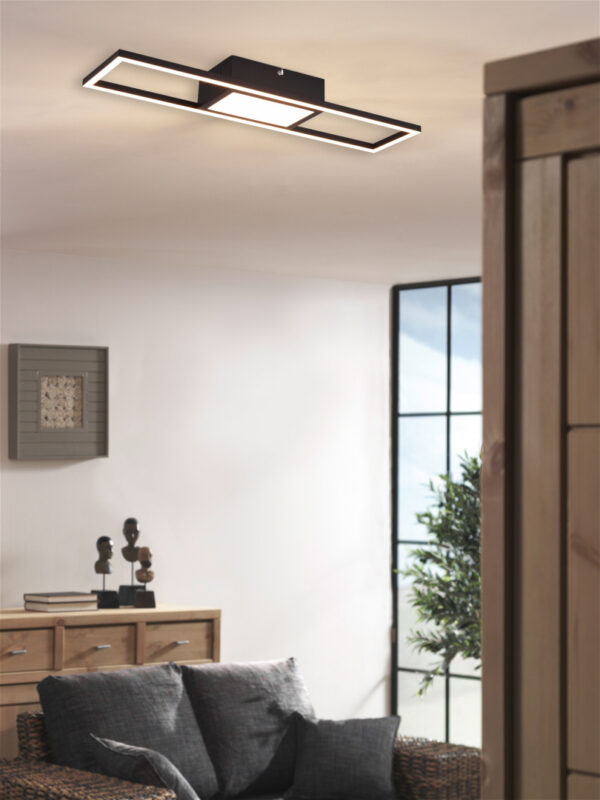 Φωτιστικό Οροφής Reality RIGIDO , 22W · 2800lm, 2700 – 6000K Μαύρο Ματ Μεταλλικό, Λειτουργία μνήμης, Τηλεχειριζόμενο Dimmable- R67172132