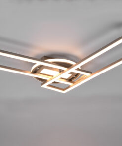 Φωτιστικό Οροφής Reality TWISTER , 30W · 4500lm, 2700 – 6000K Νίκελ Ματ Μεταλλικό, Περιστρεφόμενο, Tηλεχειριζόμενο, Step dimmable- R67183107