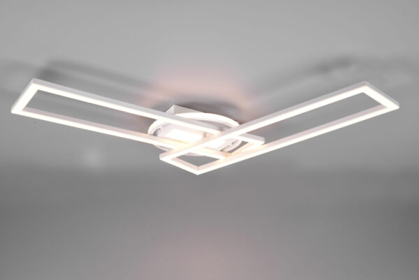 Φωτιστικό Οροφής Reality TWISTER , 30W · 4500lm, 2700 – 6000K Λευκό Ματ Μεταλλικό, Περιστρεφόμενο, Τηλεχειριζόμενο και step dimmable – R67183131