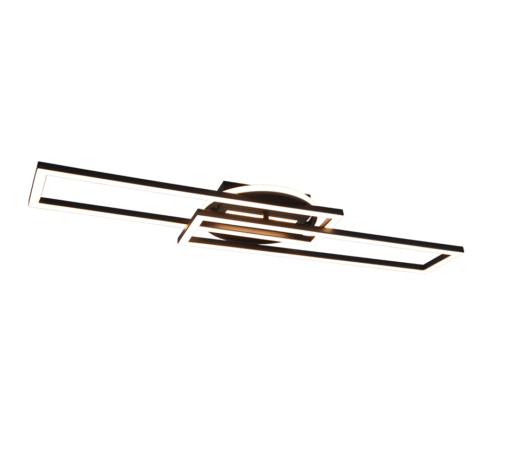 Φωτιστικό Οροφής Reality TWISTER , 30W · 1x 4500lm, 2700 – 6000K Μαύρο Ματ Μεταλλικό, Τηλεχειριζόμενο, Περιστρεφόμενο, Step dimmable – R67183132