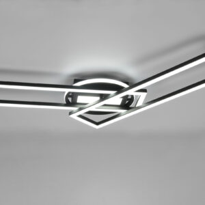 Φωτιστικό Οροφής Reality TWISTER , 30W · 1x 4500lm, 2700 – 6000K Μαύρο Ματ Μεταλλικό, Τηλεχειριζόμενο, Περιστρεφόμενο, Step dimmable – R67183132