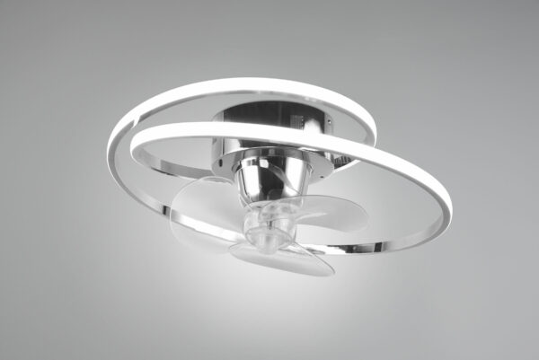 LED Φωτιστικό-Ανεμιστήρας Οροφής Νίκελ Φ50 Umea 38W CCT 4400lm Dimmable με Τηλεχειριστήριο Reality – R67252106