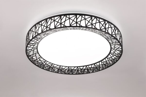 Φωτιστικό Οροφής CLUSTER Reality LED 40W 4300lm CCT Dimmable Με Χειριστήριο Μαύρο – R67321102
