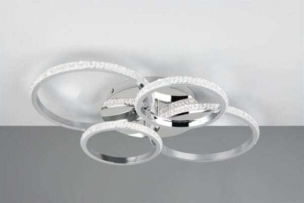 Φωτιστικό Οροφής CIRES Reality LED 27W 3400lm 4000K Περιστρεφόμενο Step Dimmable Χρώμιο – R67364106