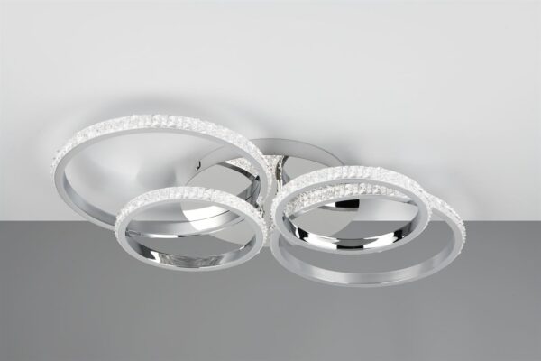 Φωτιστικό Οροφής CIRES Reality LED 27W 3400lm 4000K Περιστρεφόμενο Step Dimmable Χρώμιο – R67364106