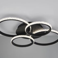 Φωτιστικό Οροφής CIRES Reality LED 27W 3400lm 4000K Περιστρεφόμενο Step Dimmable Μαύρο Ματ – R67364132