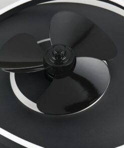 LED Φωτιστικό-Ανεμιστήρας Οροφής Μαύρο Ματ Φ50 Sortland 30W CCT 3500lm Dimmable με Τηλεχειριστήριο Reality – R67393132