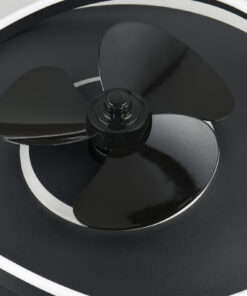 LED Φωτιστικό-Ανεμιστήρας Οροφής Μαύρο Ματ Φ50 Sortland 30W CCT 3500lm Dimmable με Τηλεχειριστήριο Reality – R67393132