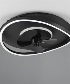 LED Φωτιστικό-Ανεμιστήρας Οροφής Μαύρο Ματ Φ50 Sortland 30W CCT 3500lm Dimmable με Τηλεχειριστήριο Reality – R67393132
