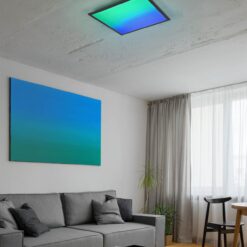 Φωτιστικό Οροφής Μαύρο Ματ 45×45 BETA Reality LED 18W 2000lm RGBW+CCT Dimmable με Χειριστήριο – R67664532