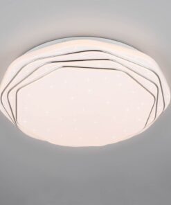 Πλαφονιέρα Λευκή με 3D Έναστρο Κάλυμμα Φ37 DIZZY LED 22W 2600lm Dimmable CCT με Τηλεχειριστήριο Reality – R67741100