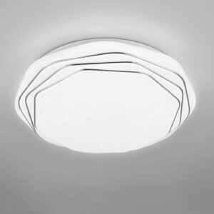 Πλαφονιέρα Λευκή με 3D Έναστρο Κάλυμμα Φ37 DIZZY LED 22W 2600lm Dimmable CCT με Τηλεχειριστήριο Reality – R67741100
