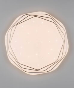 Πλαφονιέρα Λευκή με 3D Έναστρο Κάλυμμα Φ37 DIZZY LED 22W 2600lm Dimmable CCT με Τηλεχειριστήριο Reality – R67741100