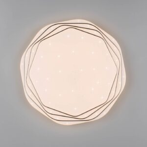 Πλαφονιέρα Λευκή με 3D Έναστρο Κάλυμμα Φ37 DIZZY LED 22W 2600lm Dimmable CCT με Τηλεχειριστήριο Reality – R67741100