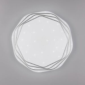 Πλαφονιέρα Λευκή με 3D Έναστρο Κάλυμμα Φ37 DIZZY LED 22W 2600lm Dimmable CCT με Τηλεχειριστήριο Reality – R67741100