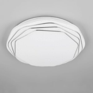 Πλαφονιέρα Λευκή με 3D Έναστρο Κάλυμμα Φ37 DIZZY LED 22W 2600lm Dimmable CCT με Τηλεχειριστήριο Reality – R67741100