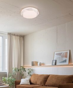 Πλαφονιέρα Λευκή με 3D Έναστρο Κάλυμμα Φ37 DIZZY LED 22W 2600lm Dimmable CCT με Τηλεχειριστήριο Reality – R67741100