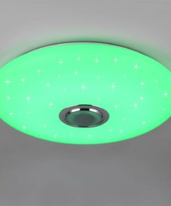 Πλαφονιέρα Λευκή Έναστρο Κάλυμμα με Ηχείο Φ58 MUSICA LED 33W 3600lm RGBW Dimmable με Τηλεχειριστήριο Reality – R69031901