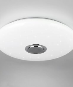 Πλαφονιέρα Λευκή Έναστρο Κάλυμμα με Ηχείο Φ58 MUSICA LED 33W 3600lm RGBW Dimmable με Τηλεχειριστήριο Reality – R69031901