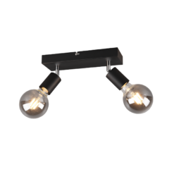 Σποτ Reality 2xE27 Μαύρο Ματ Μεταλλικό R80182032