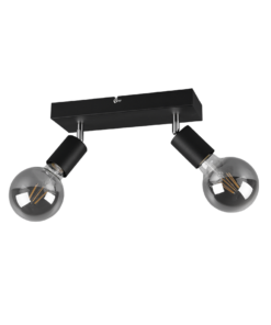 Σποτ Reality 2xE27 Μαύρο Ματ Μεταλλικό R80182032