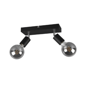 Σποτ Reality   2xE27 Μαύρο Ματ Μεταλλικό    R80182032