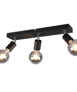 Σποτ Reality 3xE27 Μαύρο Ματ Μεταλλικό R80183032