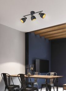 Φωτιστικό Οροφής Trio Lighting 3xE14 Μαύρου Χρώματος – R80813032