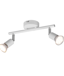 Σποτ Reality 2xGU10 Λευκό Ματ Μεταλλικό – R80912031