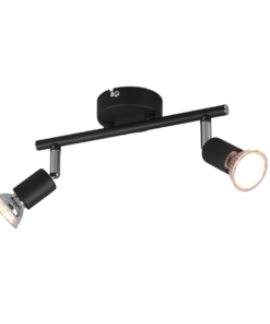 Σποτ Reality 2xGU10 Μαύρο Ματ Μεταλλικό – R80912032