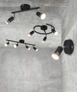 Σποτ Reality 2xGU10 Μαύρο Ματ Μεταλλικό – R80912032