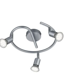 Πολύφωτο Ορορφής Ροζέτα Reality με Σποτ 3xGU10 Τιτάνιο Μεταλλικό – R80913987