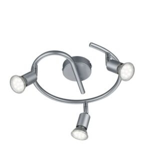 Πολύφωτο Ορορφής Ροζέτα Reality με Σποτ 3xGU10 Τιτάνιο Μεταλλικό – R80913987