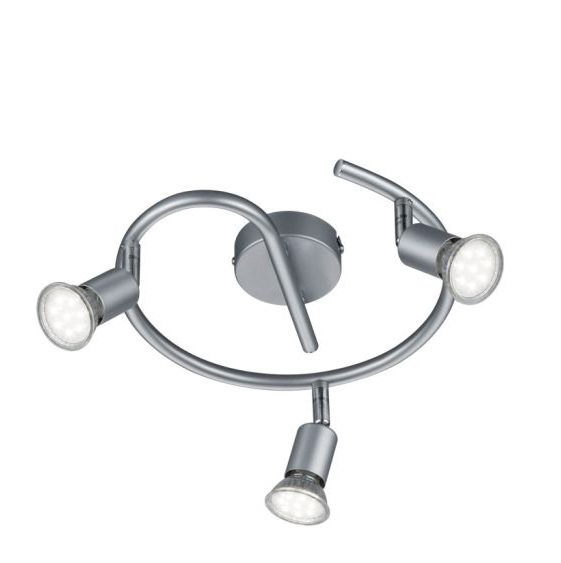 Πολύφωτο Ορορφής Ροζέτα Reality με Σποτ 3xGU10 Τιτάνιο Μεταλλικό – R80913987