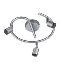 Πολύφωτο Ορορφής Ροζέτα Reality με Σποτ 3xGU10 Τιτάνιο Μεταλλικό – R80913987