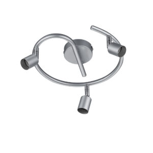 Πολύφωτο Ορορφής Ροζέτα Reality με Σποτ 3xGU10 Τιτάνιο Μεταλλικό – R80913987