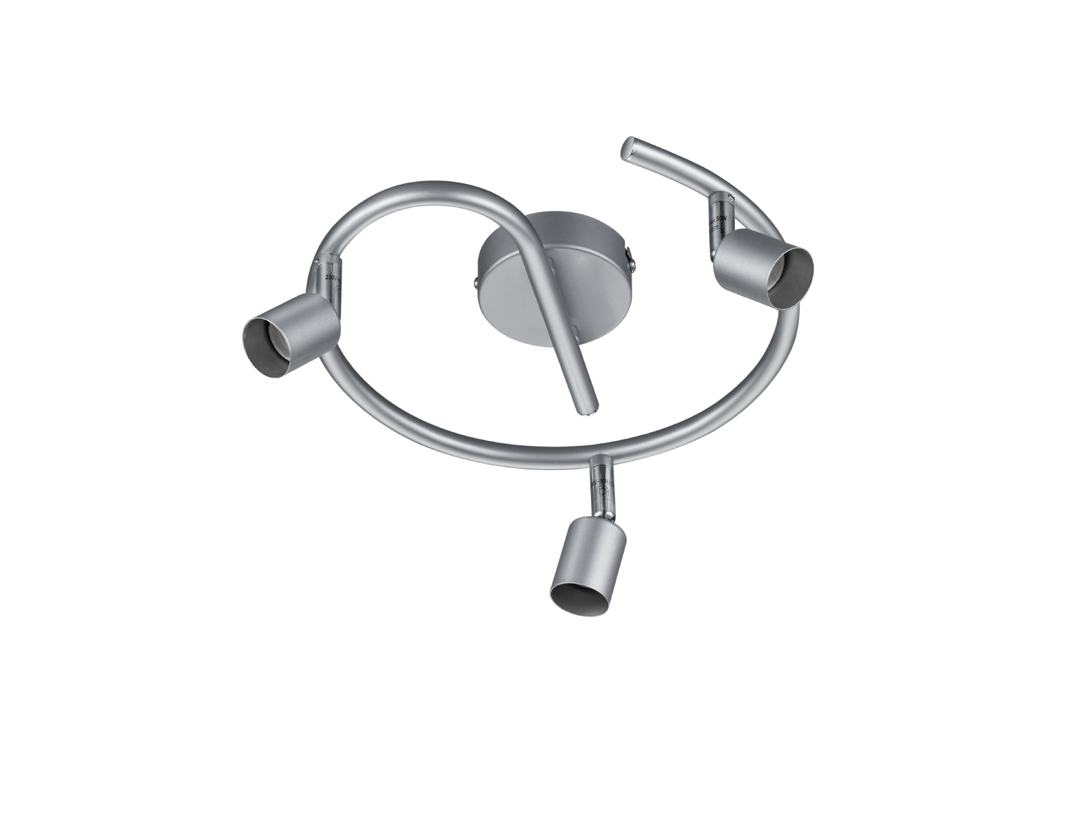 Πολύφωτο Ορορφής Ροζέτα Reality με Σποτ 3xGU10 Τιτάνιο Μεταλλικό – R80913987