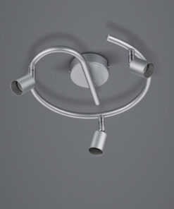 Πολύφωτο Ορορφής Ροζέτα Reality με Σποτ 3xGU10 Τιτάνιο Μεταλλικό - R80913987