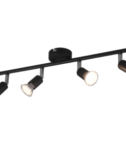 Σποτ Reality 4xGU10 Μαύρο Ματ Μεταλλικό – R80914032