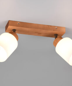 Φωτιστικό Spot Reality ASSAM 2x E14 Φυσικό Ξύλο – R81112030