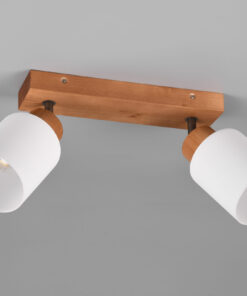 Φωτιστικό Spot Reality ASSAM 2x E14 Φυσικό Ξύλο – R81112030