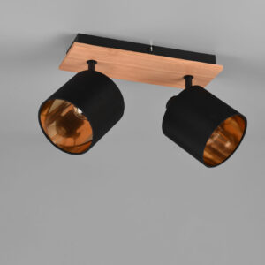 Φωτιστικό Spot Reality TOMMY  2x E14 Απόχρωση Ξύλου Μεταλλικό   – R81332030