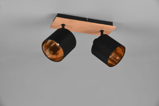 Φωτιστικό Spot Reality TOMMY  2x E14 Απόχρωση Ξύλου Μεταλλικό   – R81332030
