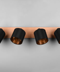 Φωτιστικό Spot Reality TOMMY 4x E14 Απόχρωση Ξύλου Μεταλλικό – R81334030